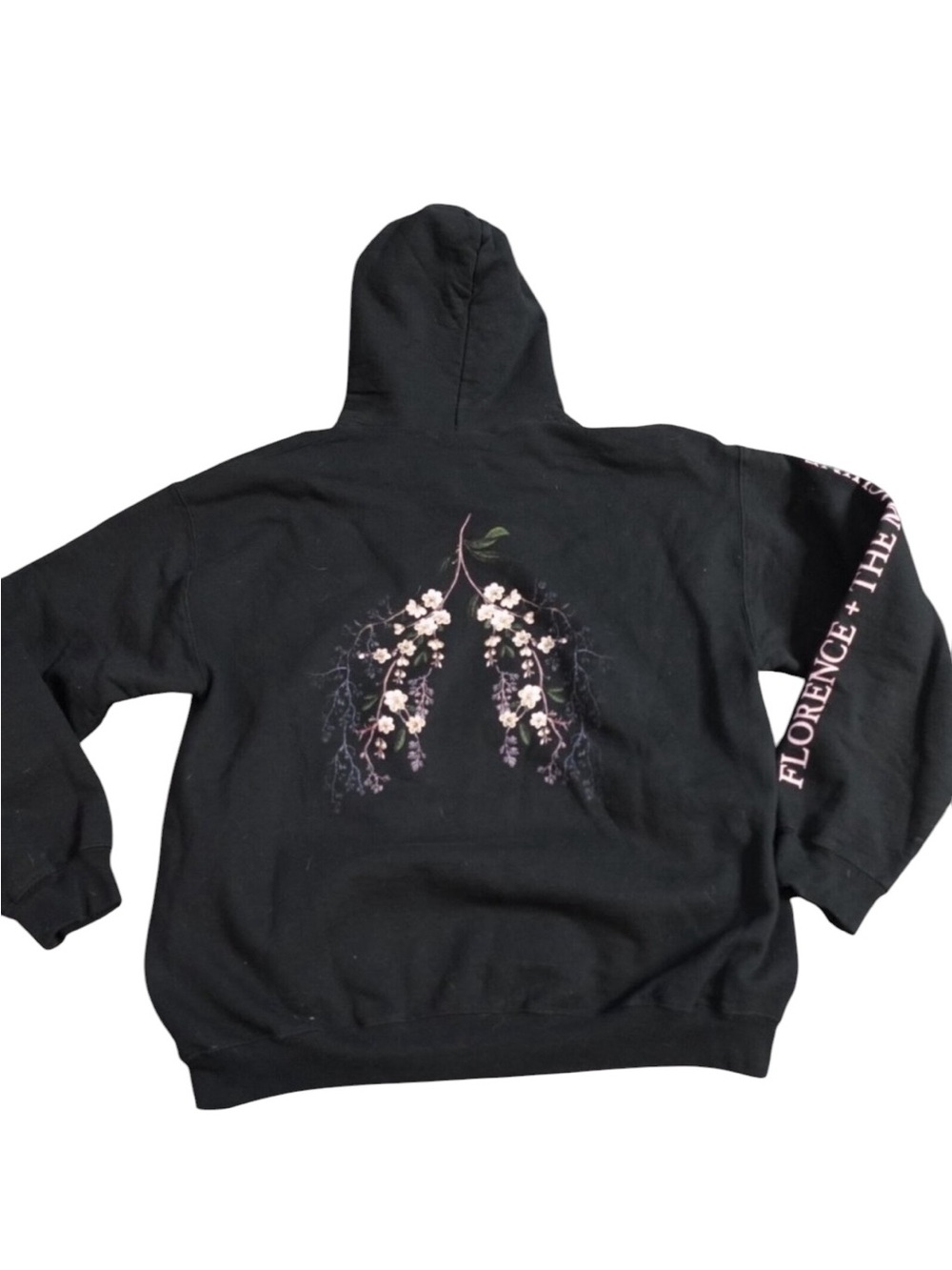 Florence + The Machine Flower Lungs Tour Black Pullover Hoodie size Small